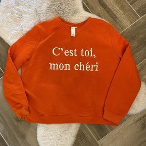 H&M - CREWNECK EMBROIDERED PULLOVER